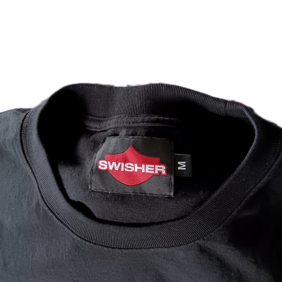 🖤 Swisher Blunts T-Shirt Tee Mens Black Medium Cotton 420 Cannabis Pot Leaf - Picture 7 of 10